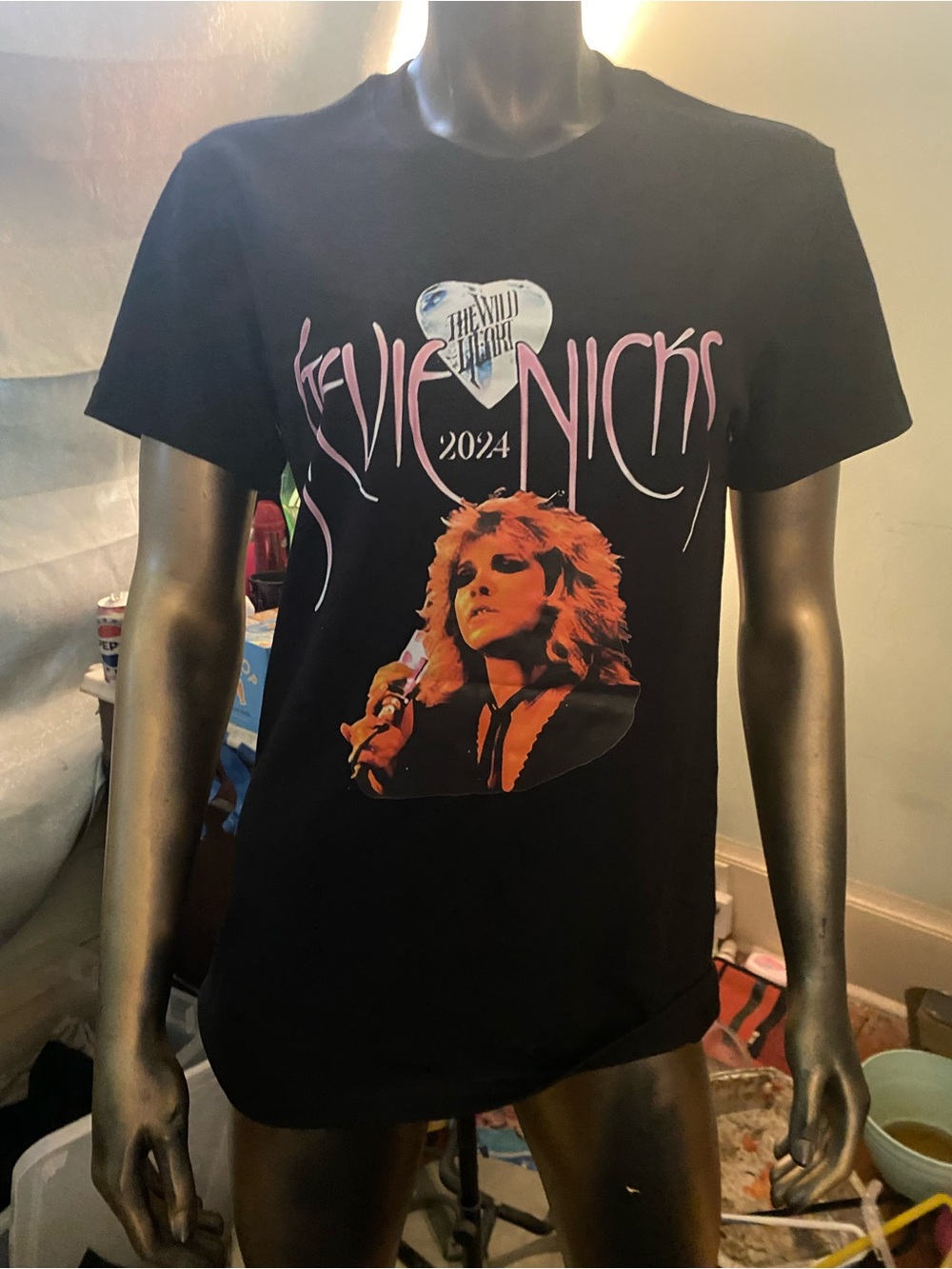 New Black Stevie Nicks 2024 Graphic Short Sleeve Tee